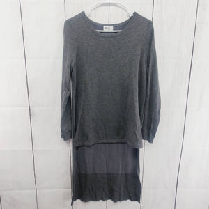 WALL High Low Long Sleeve Tight Knit Sweater Womens XS